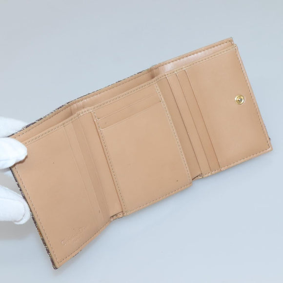 Christian Dior Trotter Canvas Wallet Black Auth ac3872