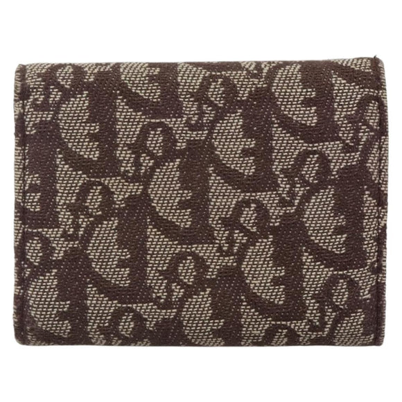 Christian Dior Trotter Canvas Wallet Black Auth ac3872