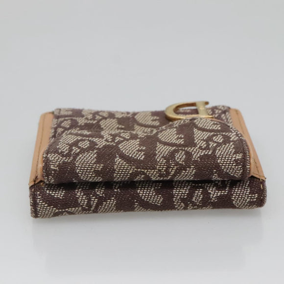 Christian Dior Trotter Canvas Wallet Black Auth ac3872