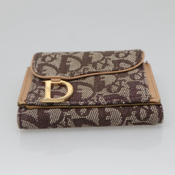 Christian Dior Trotter Canvas Wallet Black Auth ac3872
