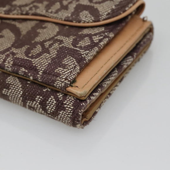 Christian Dior Trotter Canvas Wallet Black Auth ac3872