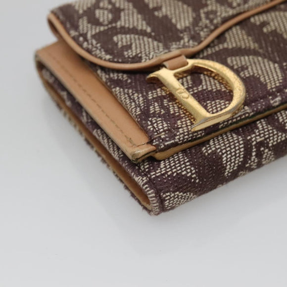Christian Dior Trotter Canvas Wallet Black Auth ac3872