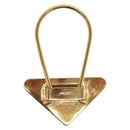 PRADA Key Ring metal Black Gold Auth ac3873-3