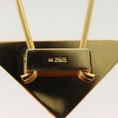 PRADA Key Ring metal Black Gold Auth ac3873-4