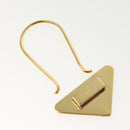 PRADA Key Ring metal Black Gold Auth ac3873-5