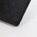 CHANEL Cambon Line Matelasse Long Wallet Leather Black CC Auth ac3874M-15