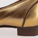 GUCCI Pumps Leather Gold Auth ac3875-15