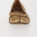 GUCCI Pumps Leather Gold Auth ac3875-32