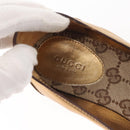 GUCCI Pumps Leather Gold Auth ac3875-34
