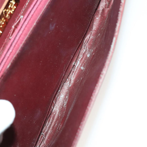 CARTIER Must Line Chain Bag Leather 2 Set Bordeaux Auth ac3876