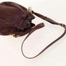 CARTIER Must Line Shoulder Bag Leather 2Set Bordeaux Auth ac3877-13