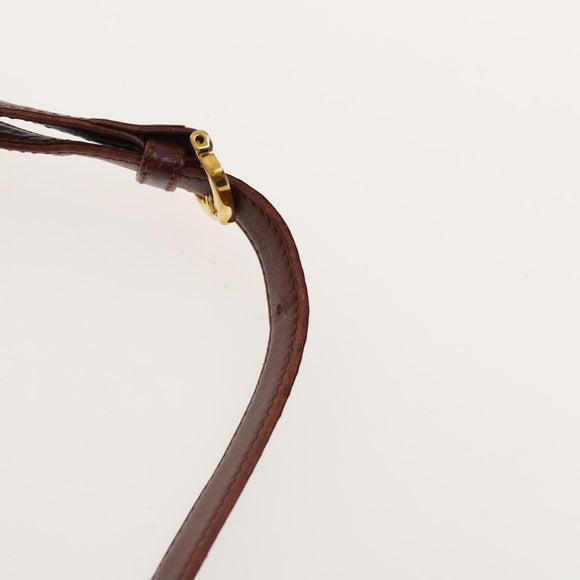 CARTIER Must Line Shoulder Bag Leather 2Set Bordeaux Auth ac3877