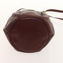 CARTIER Must Line Shoulder Bag Leather 2Set Bordeaux Auth ac3877-15