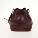 CARTIER Must Line Shoulder Bag Leather 2Set Bordeaux Auth ac3877-2