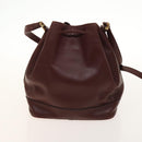 CARTIER Must Line Shoulder Bag Leather 2Set Bordeaux Auth ac3877-3