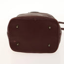 CARTIER Must Line Shoulder Bag Leather 2Set Bordeaux Auth ac3877-7