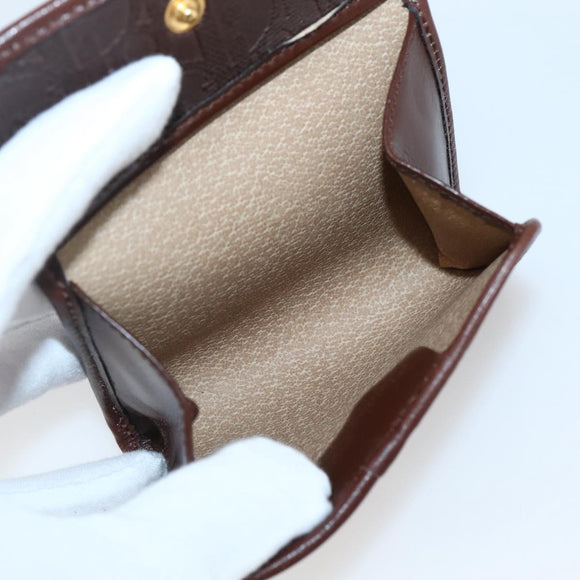 Christian Dior Trotter Canvas Coin Purse PVC Brown Auth ac3879