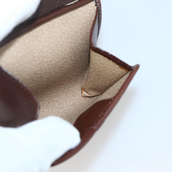 Christian Dior Trotter Canvas Coin Purse PVC Brown Auth ac3879