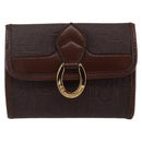 Christian Dior Trotter Canvas Coin Purse PVC Brown Auth ac3879-2