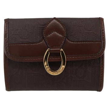 Christian Dior Trotter Canvas Coin Purse PVC Brown Auth ac3879 - 0