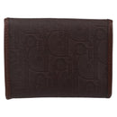 Christian Dior Trotter Canvas Coin Purse PVC Brown Auth ac3879-3