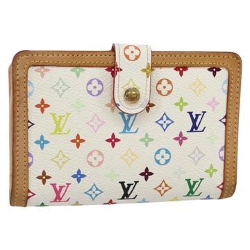 LOUIS VUITTON Multicolor Portefeuille Viennois Wallet White M92987 Auth ac3880