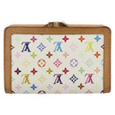 LOUIS VUITTON Multicolor Portefeuille Viennois Wallet White M92987 Auth ac3880-2