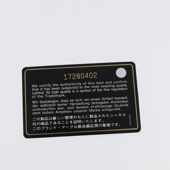 CHANEL Cambon Line Long Wallet Calf Skin Black Silver CC Auth ac3882