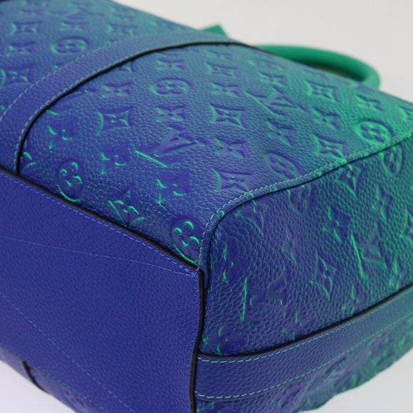 LOUIS VUITTON Monogram Illusion Keepall Tote Bag Neon Green M59688 Auth ai669SM