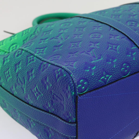 LOUIS VUITTON Monogram Illusion Keepall Tote Bag Neon Green M59688 Auth ai669SM