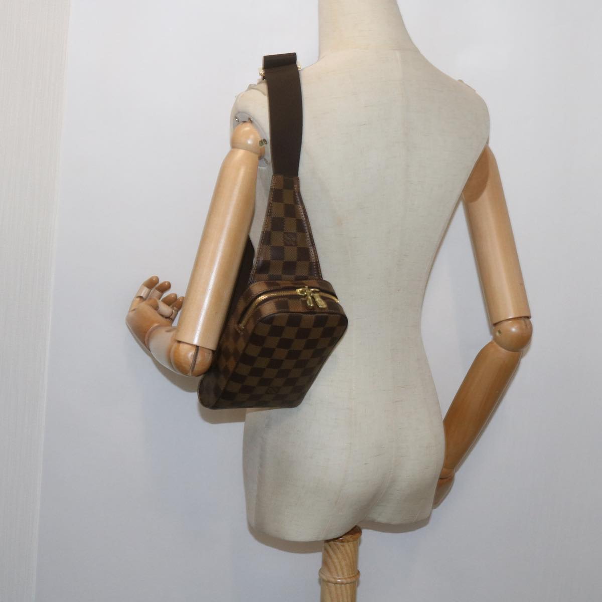 LOUIS VUITTON Damier Ebene Geronimos Shoulder Bag N51994 LV Auth ai673