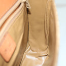 CELINE Macadam Canvas Shoulder Bag Beige Auth ai726-20