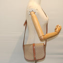 CELINE Macadam Canvas Shoulder Bag Beige Auth ai726-22