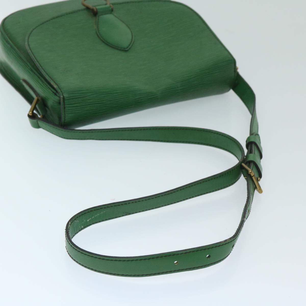 LOUIS VUITTON Epi Saint Cloud GM Shoulder Bag Green M52194 LV Auth ai775