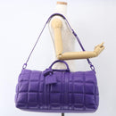 LOUIS VUITTON Puffy Damier Keepall Bandouliere 50 Bag Purple M20922 Auth ai791SM-27