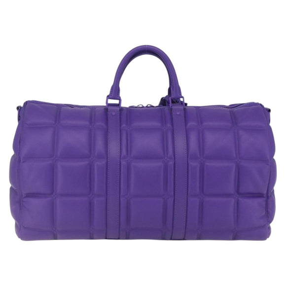 LOUIS VUITTON Puffy Damier Keepall Bandouliere 50 Bag Purple M20922 Auth ai791SM