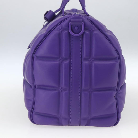 LOUIS VUITTON Puffy Damier Keepall Bandouliere 50 Bag Purple M20922 Auth ai791SM