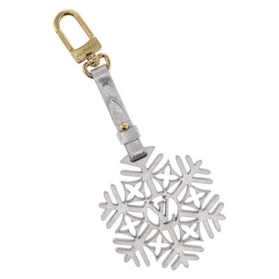 LOUIS VUITTON Charm Snowflake Leather Silver M79293 LV Auth ai793SM
