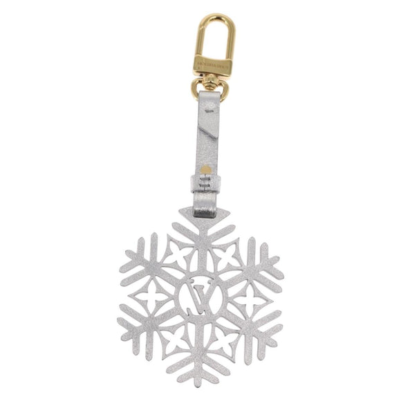LOUIS VUITTON Charm Snowflake Leather Silver M79293 LV Auth ai793SM