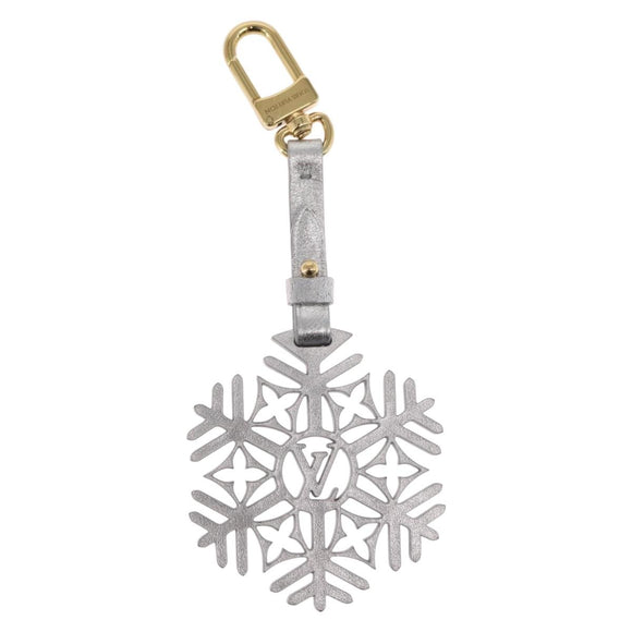 LOUIS VUITTON Charm Snowflake Leather Silver M79293 LV Auth ai793SM