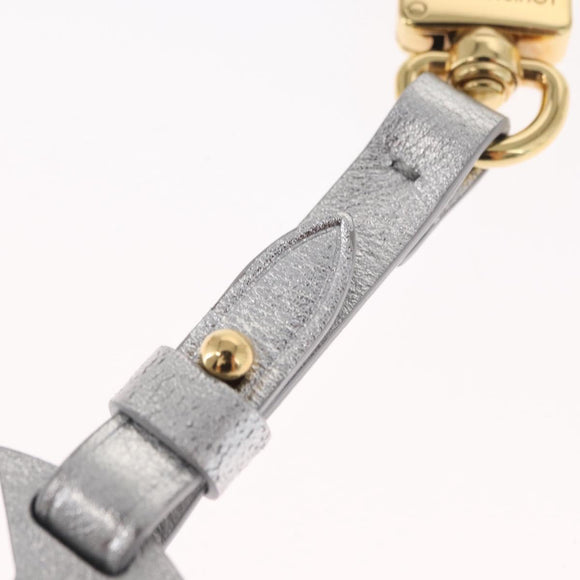 LOUIS VUITTON Charm Snowflake Leather Silver M79293 LV Auth ai793SM