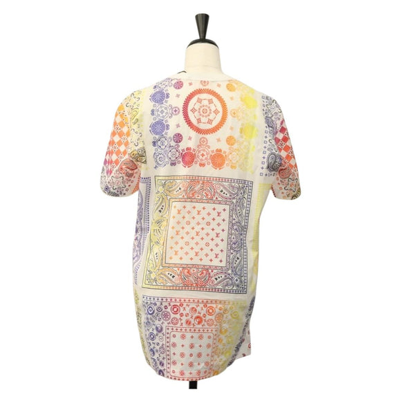 LOUIS VUITTON Fragment Bandana Paisley T Shirt Cotton XS Multicolor Auth ak021AM