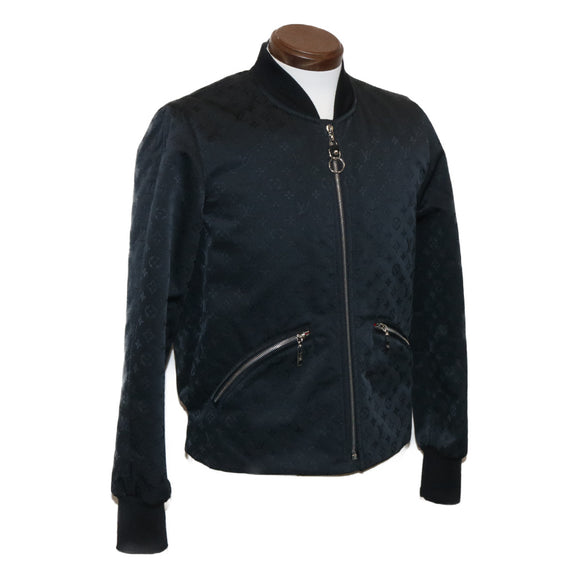 LOUIS VUITTON Monogram Jacket Nylon 38 Japan Limited Black Red LV Auth ak066