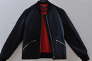 LOUIS VUITTON Monogram Jacket Nylon 38 Japan Limited Black Red LV Auth ak066-3
