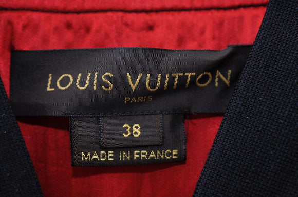 LOUIS VUITTON Monogram Jacket Nylon 38 Japan Limited Black Red LV Auth ak066