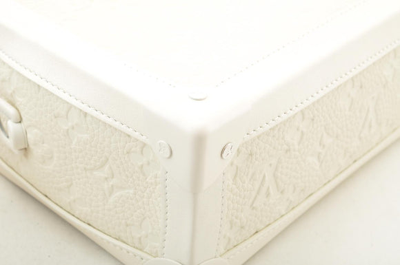 LOUIS VUITTON Virgil Abloh Shoulder Bag Soft Trunk Box White M53254 Auth ak104SM