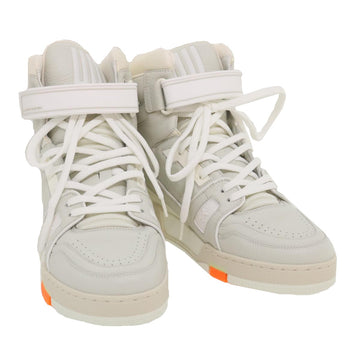 LOUIS VUITTON Trainer sneakers Leather High cut White 1A5A0D LV Auth ak173AM