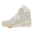 LOUIS VUITTON Trainer sneakers Leather High cut White 1A5A0D LV Auth ak173AM-10