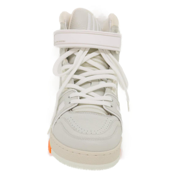 LOUIS VUITTON Trainer sneakers Leather High cut White 1A5A0D LV Auth ak173AM