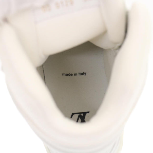 LOUIS VUITTON Trainer sneakers Leather High cut White 1A5A0D LV Auth ak173SM